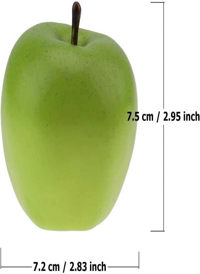 AKDC Gresorth 6Pcs High Grade 7Cm Size Fake Green Apple Decoration Artificial Realistic Fruit Simulation For Home Party  - Image 5