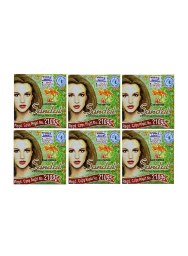Sandal Whitening Beauty Cream For Glowing And Blemish Removal Skin 30g (Pack of 6)