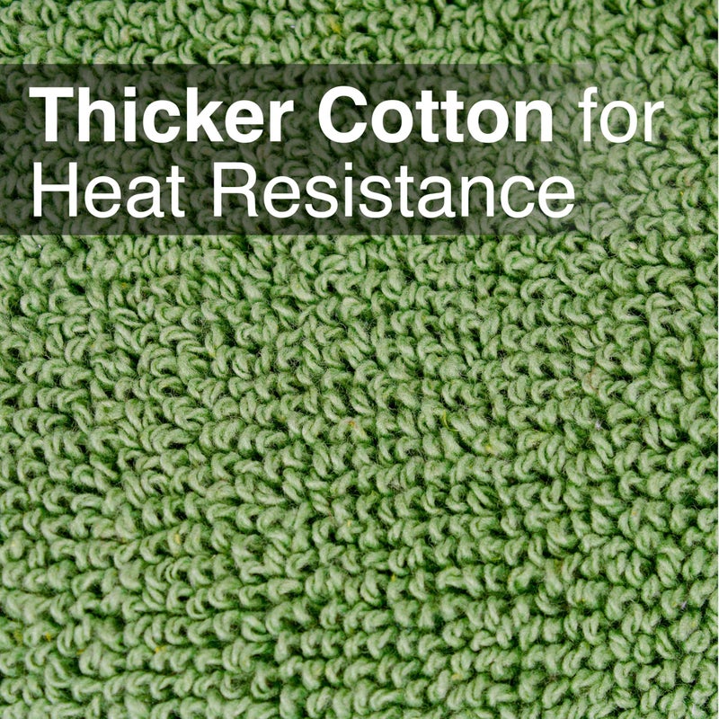 RITZ Terry Potholder & Hot Pad: Unparalleled Heat Resistant, Durable 100% Cotton â€“ Ergonomically Designed for Optimal Grip â€“ Easy-Care Machine Washable â€“ 2-Pack, Cactus - Image 3