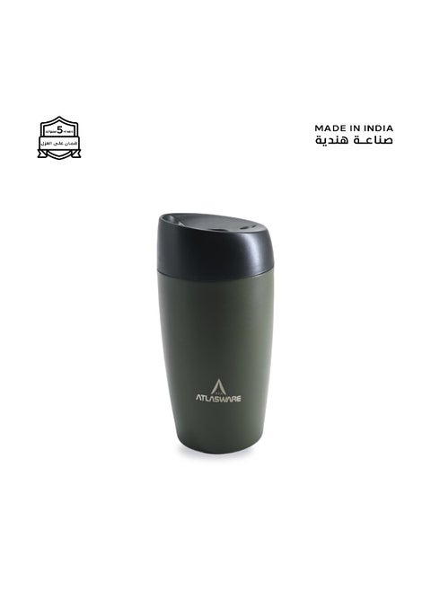 A cup (mug) suitable for all drinks, with a capacity of 300ml. It keeps cold for 12 hours and hot for 6 hours, Army Green