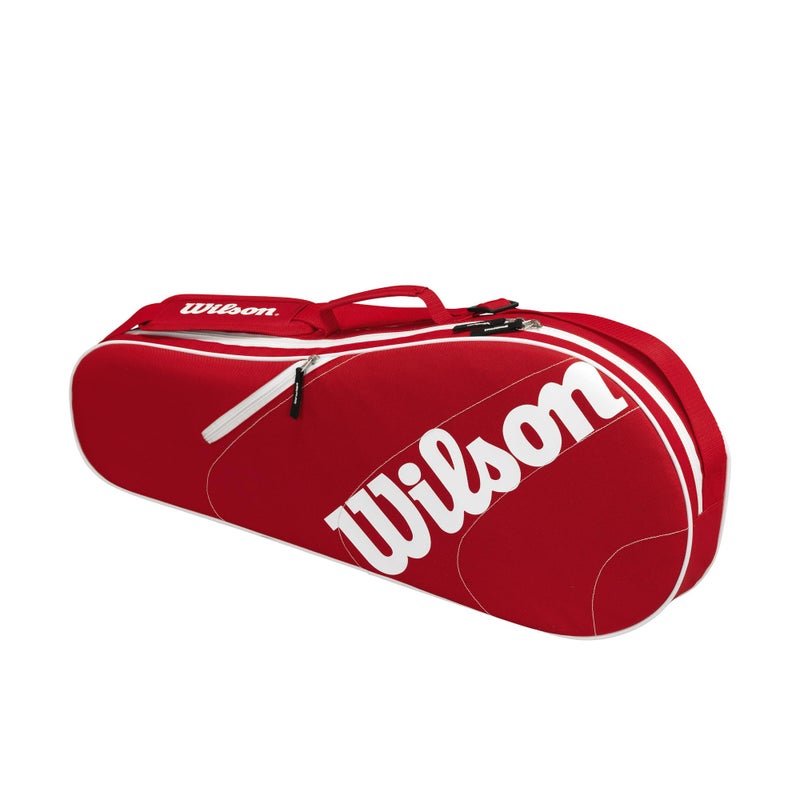 Wilson حقيبة مضرب التنس ويلسون أدفانتج تيم ثلاثية - أحمر/أبيض، تستوعب حتى 3 مضارب - Image 1