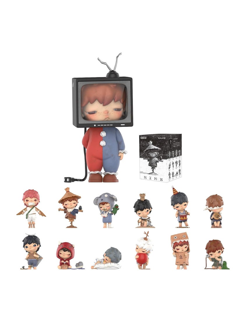 Generic - POP MART Hirono Mime Series Figures, Hirono Blind Box Figures, Random Design Action Figures Collectible Toys Home Decorations, Holiday Birthday Gifts for Girls and Boys, Single Box - Image 1