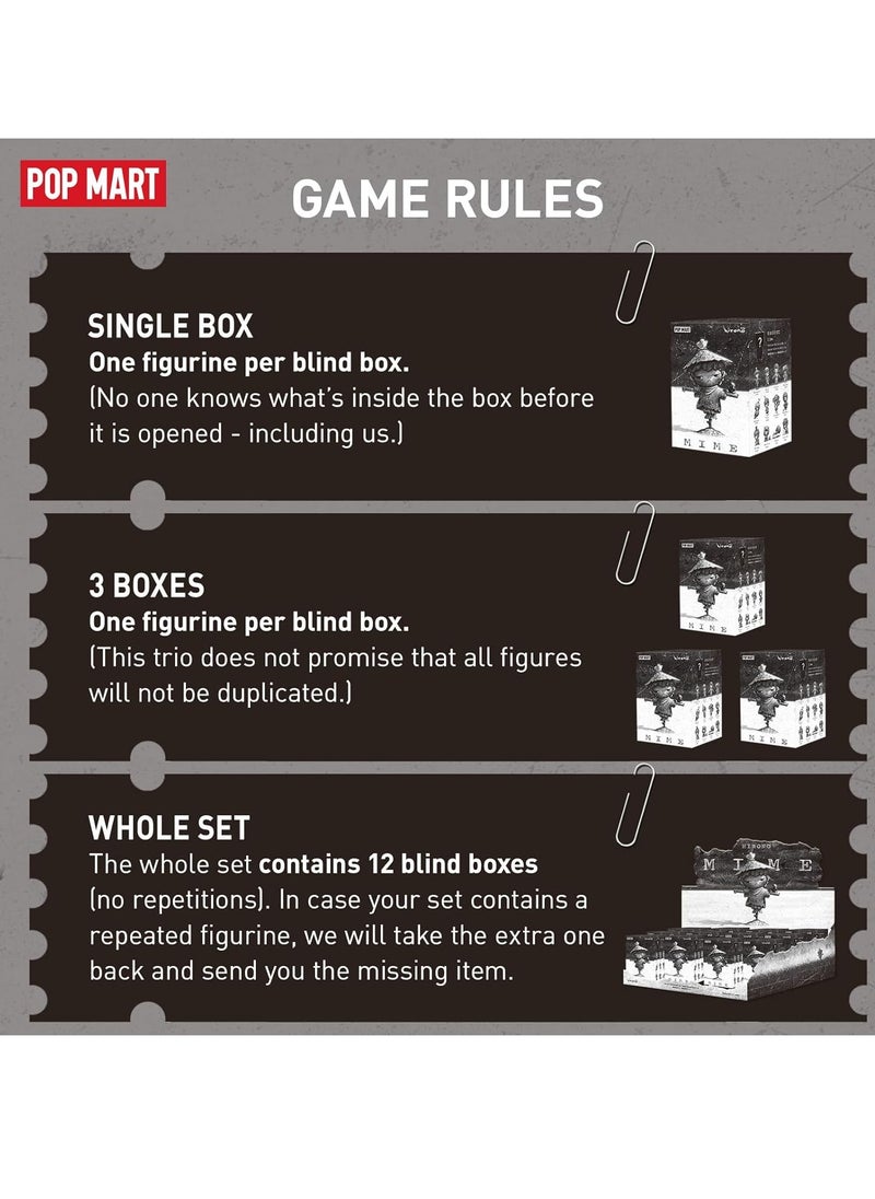 Generic - POP MART Hirono Mime Series Figures, Hirono Blind Box Figures, Random Design Action Figures Collectible Toys Home Decorations, Holiday Birthday Gifts for Girls and Boys, Single Box - Image 1
