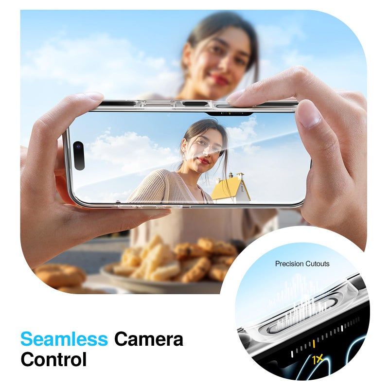 SMARTDEVIL Magnetic MagSafe Case for iPhone 17 Pro Max, Strong Magnetic Clear Shockproof Cover with 2 Screen Protectors, Ultra-Slim Anti-Yellowing Phone Case-Black - Image 5