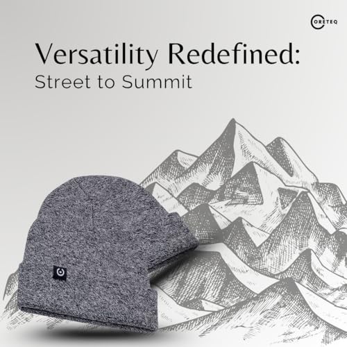 Coreteq Woolen Beanie Winter Cap for Men & Women Cuff Melange Cap - Soft, Cozy & Warm - Stylish Woollen Winter Wear Cap - Acrylic, FS, Charcoal Grey - Image 5