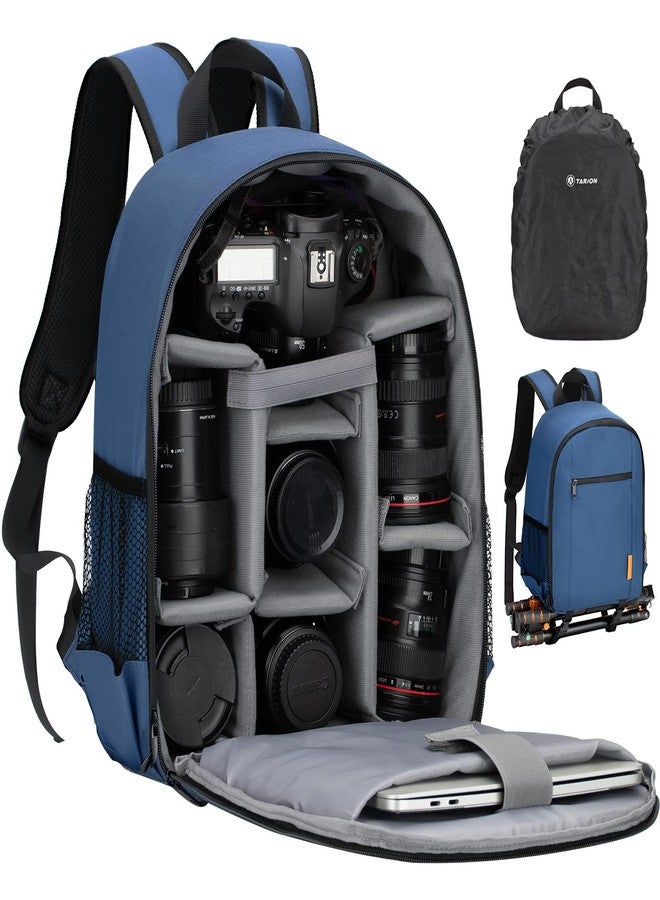 TARION Camera Backpack Bag Small - Professional DSLR Camera Bag Photography Backpack with 13“ Laptop Compartment & Waterproof Rain Cover & Tripod Holder for Photographers (Black TB-S) - Image 1