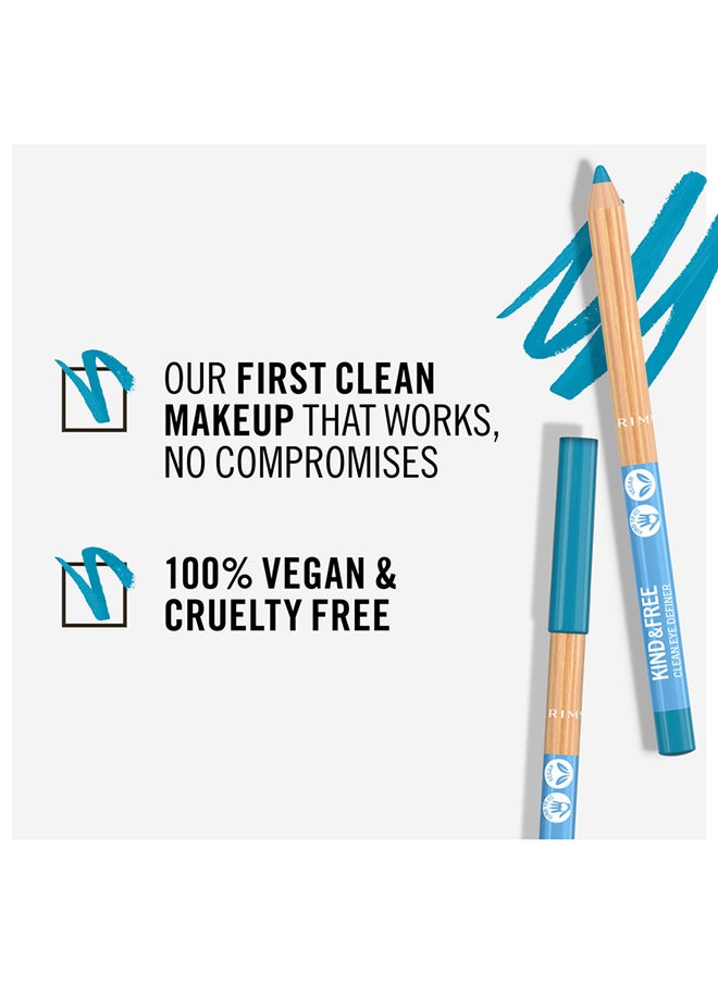 RIMMEL LONDON Kind & Free Clean Eyeliner Pencil - 006 - Anime Blue, 1.1g  - Image 4
