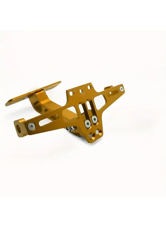 Golden Motorcycle License Plate Frame Adjustable Aluminum Alloy Easy Installation Durable - Image 5
