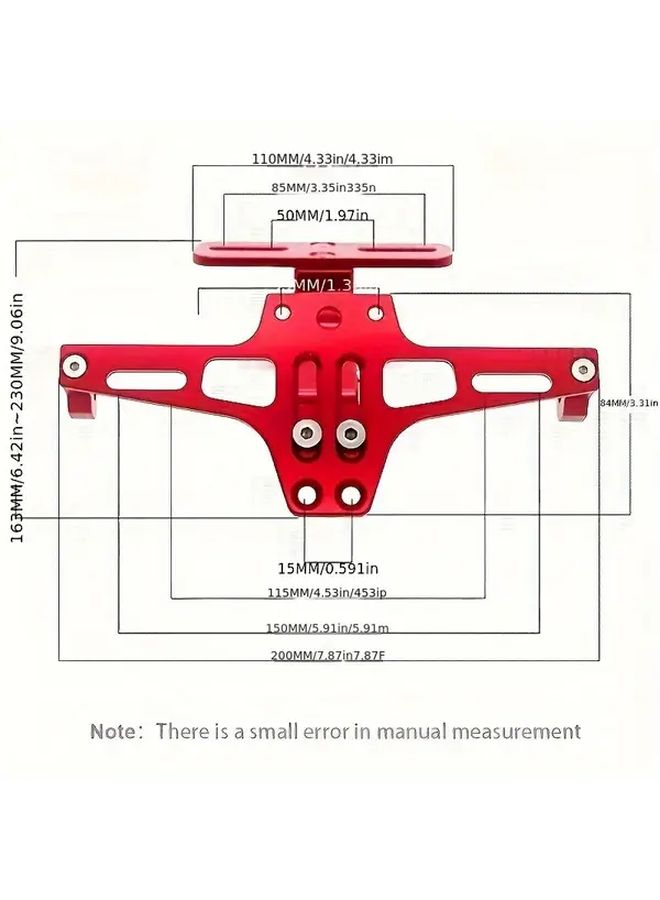 Golden Motorcycle License Plate Frame Adjustable Aluminum Alloy Easy Installation Durable - Image 2