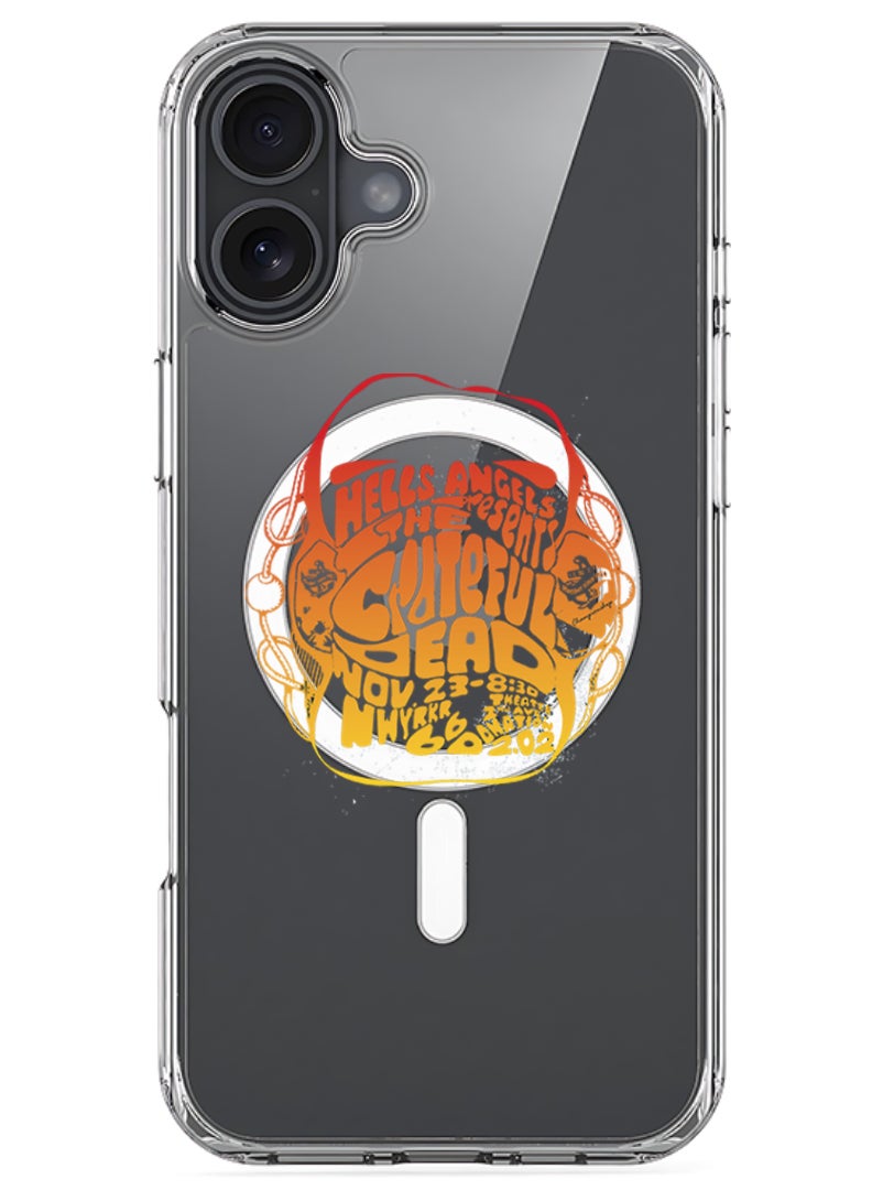 Theodor iPhone 16 Plus Magsafe Magnetic Case for iPhone Compatible with Wireless Charging, Shockproof Phone Bumper Cover - Hells angels - Image 1