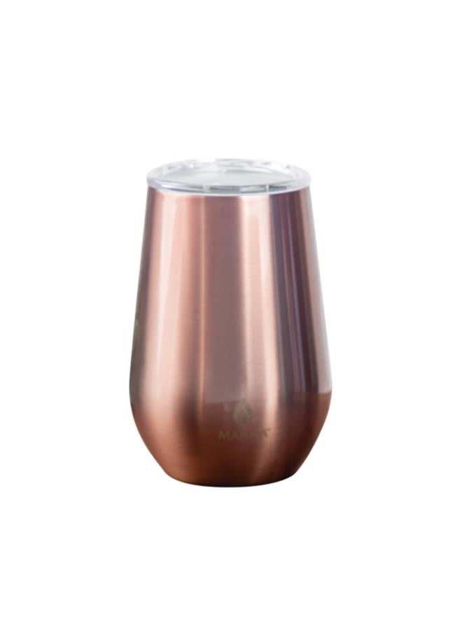 MANNA Stainless Steel Insulated Durable Tumbler with Sliding Lid Rose Gold 355ml  - Image 1