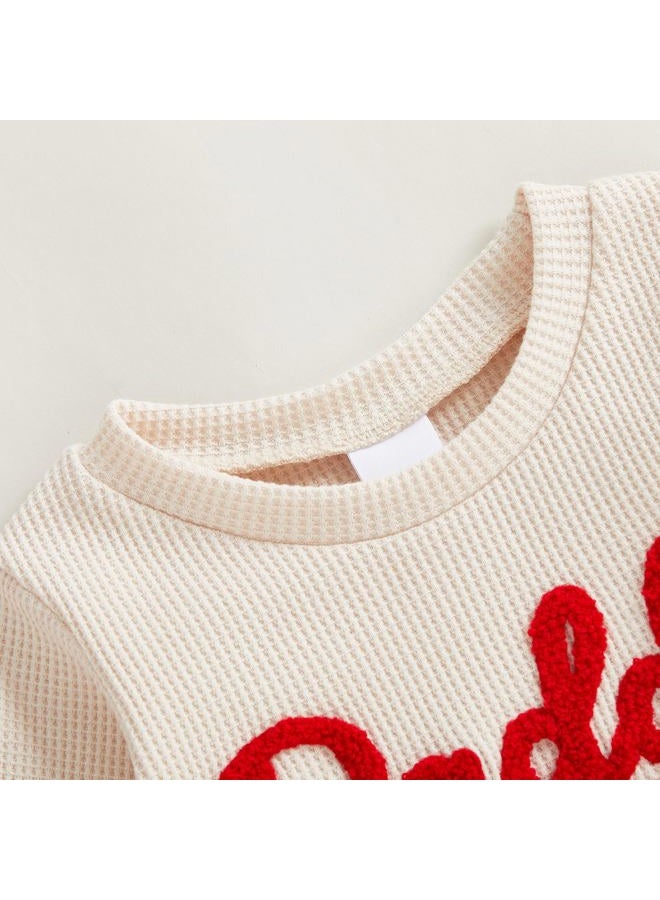 Lucikamy Newborn Baby Boy Girl Valentine's Day Outfits Sweatshirt Romper Infant Long Sleeve Bubble Onesie Spring Clothes, Red 80154, 3-6 Months - Image 5