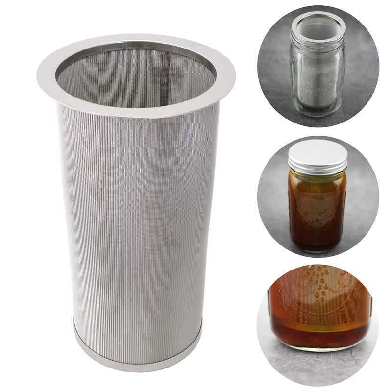 iAesthete Cold Brew Coffee Filter for Wide Mouth Mason Jar Food Grade 304 Stainless Steel Ultra Fine Mesh Tea and Fruit infuser Iced Coffee Maker Iced Tea Maker Cold Brew Coffee Maker