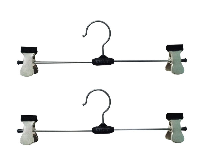 Vrct Heavy Stainless Steel Cloth Hangers with Clips - 24 Pieces - Image 2