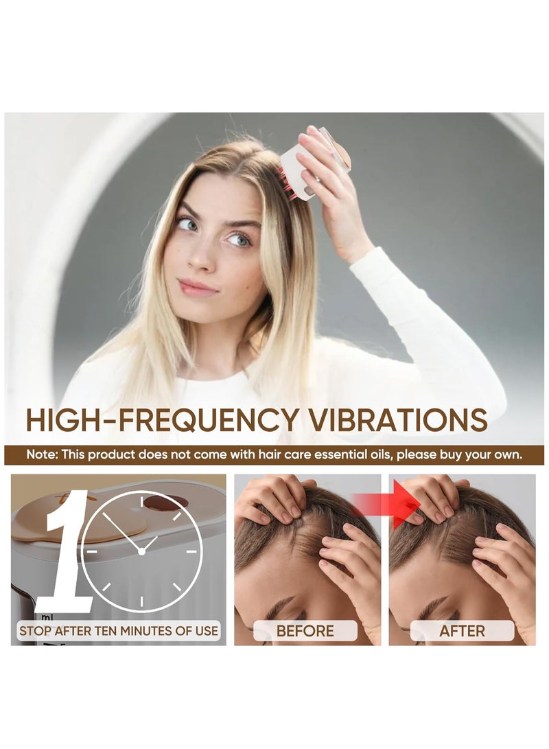 Furtey Electric Scalp Massager and Hair Oil Applicator Hair Massager Scalp Applicator Brush for Hair Treatment Growth Medicine Essential Oil Serum White - Image 4
