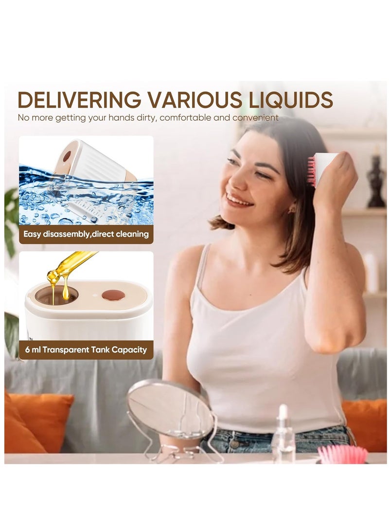 Furtey Electric Scalp Massager and Hair Oil Applicator Hair Massager Scalp Applicator Brush for Hair Treatment Growth Medicine Essential Oil Serum White - Image 3