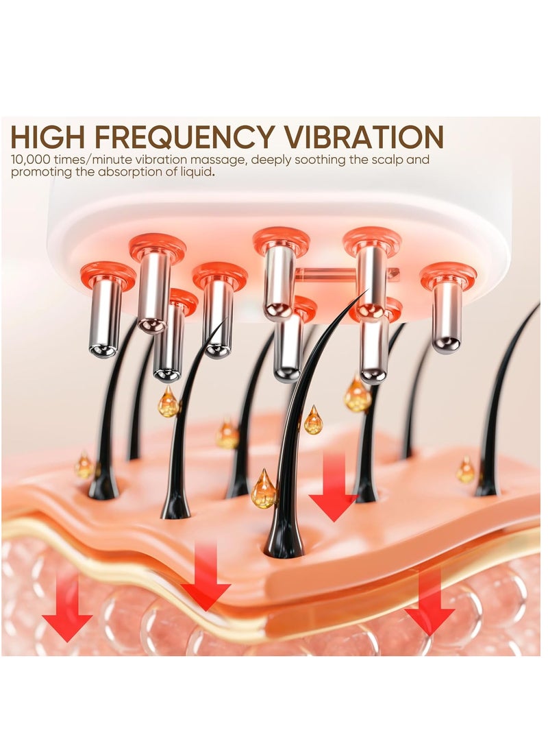 Furtey Electric Scalp Massager and Hair Oil Applicator Hair Massager Scalp Applicator Brush for Hair Treatment Growth Medicine Essential Oil Serum White - Image 5
