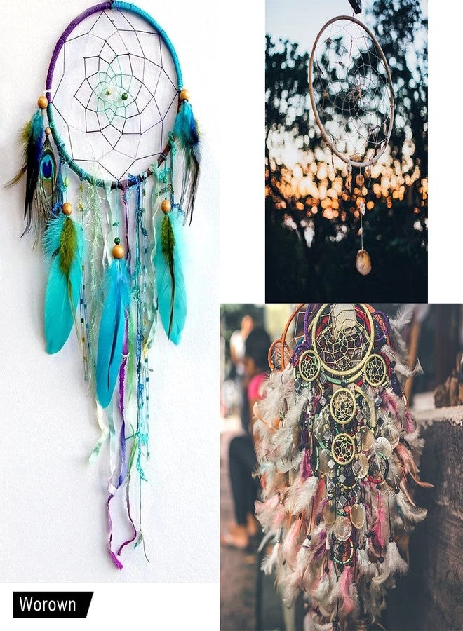 Worown 6 Pack 12 Inch Wooden Bamboo Floral Hoops Wreath Rings for DIY Wedding Wreath Decor, Dream Catcher and Macrame Wall Hanging Crafts - Image 4