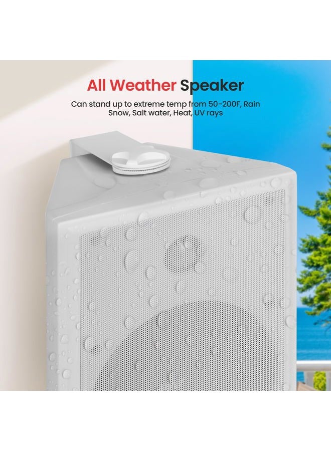 Pyle Home Pyle PDWR63 Dual Waterproof Outdoor Speaker System-6.5 Inch Pair of Weatherproof Wall or Ceiling Mounted White Speakers w/Heavy Duty Grill,Universal Mount-for Use in The Pool,Patio - Image 3