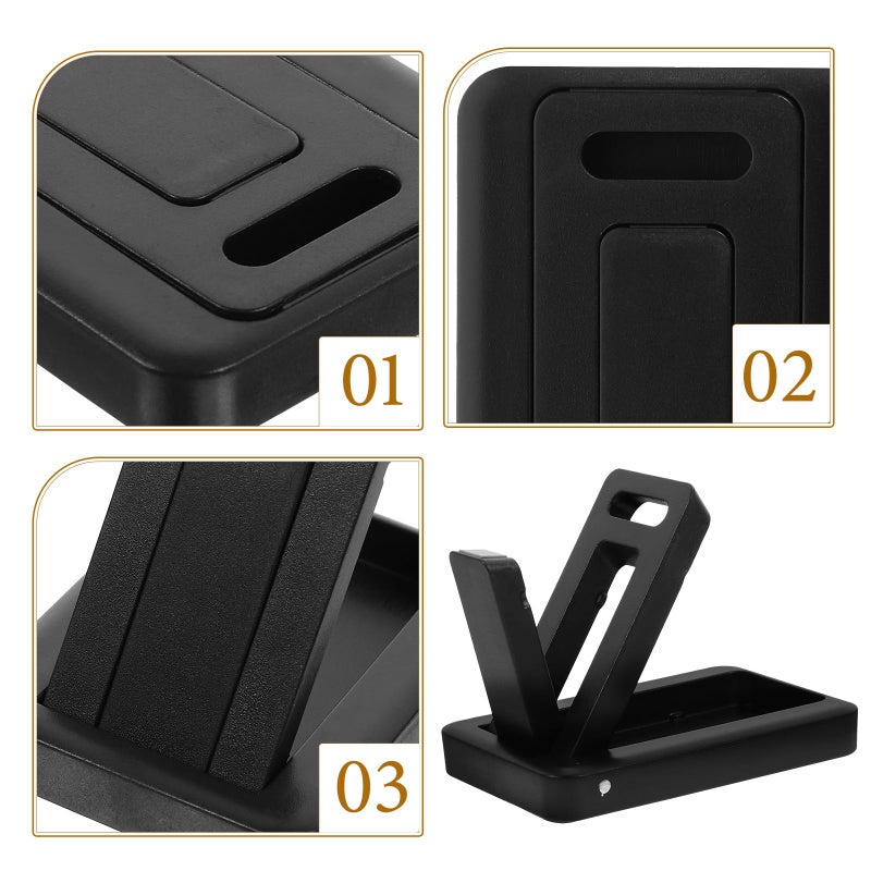 Foldable Adjustable Laptop Cooling Stand Portable Riser with Ventilation Black - Image 4
