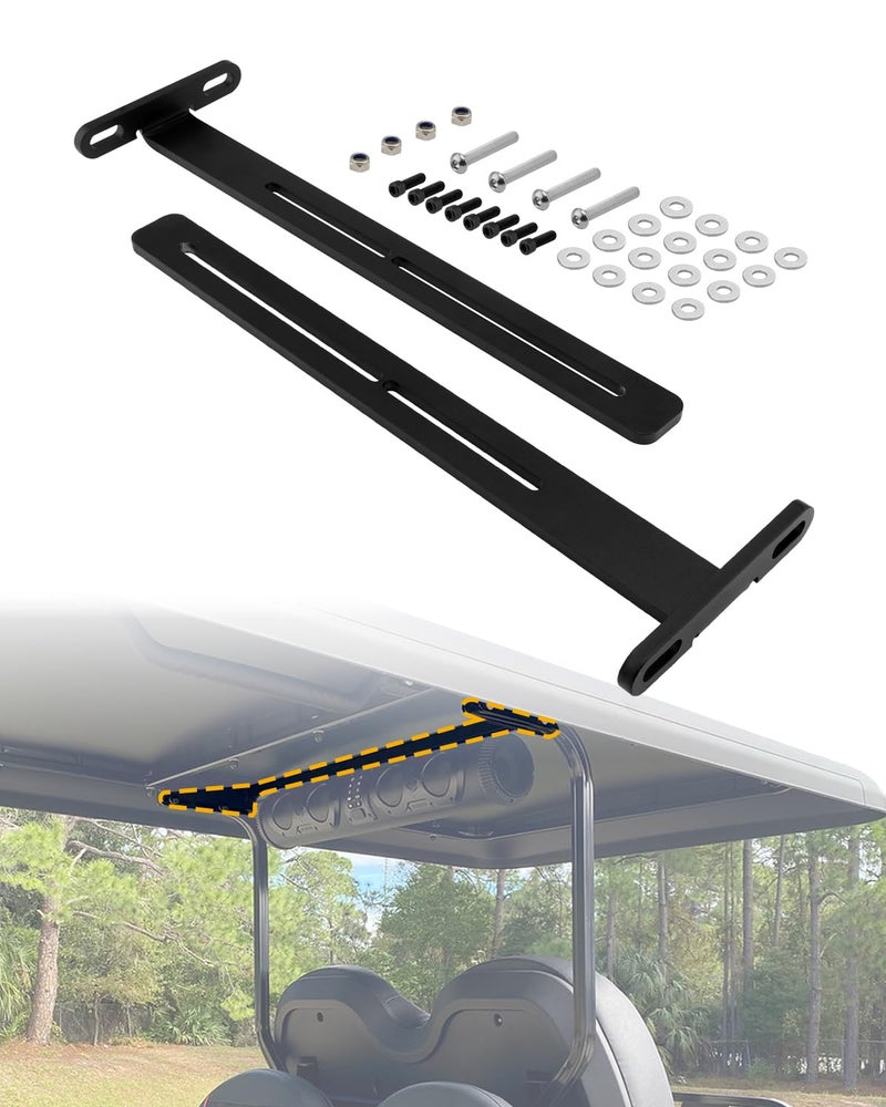 Gledewen Soundbar Mounting T-Bracket, Universal Compatible with SE18, SE26, SEB26, SEDS32 Soundbars for Golf Cart, T-Shaped Speaker Mounting Bracket, Sound System Mount, Golf Car Roof Interior Sound Bar Holder - Image 1