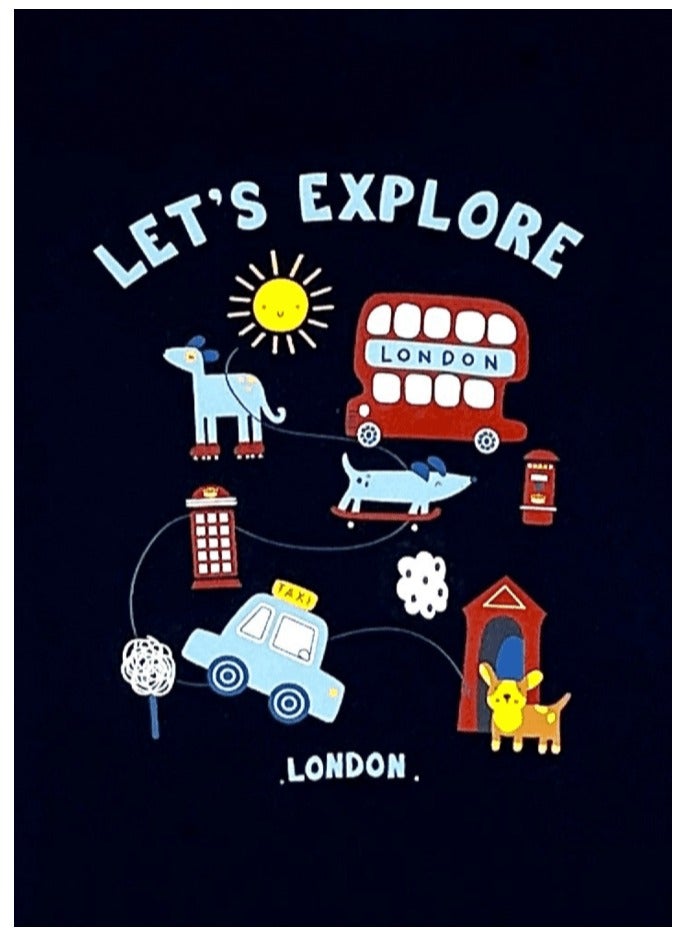 Baby Co. Let's Explore Navy T-shirt - Image 2