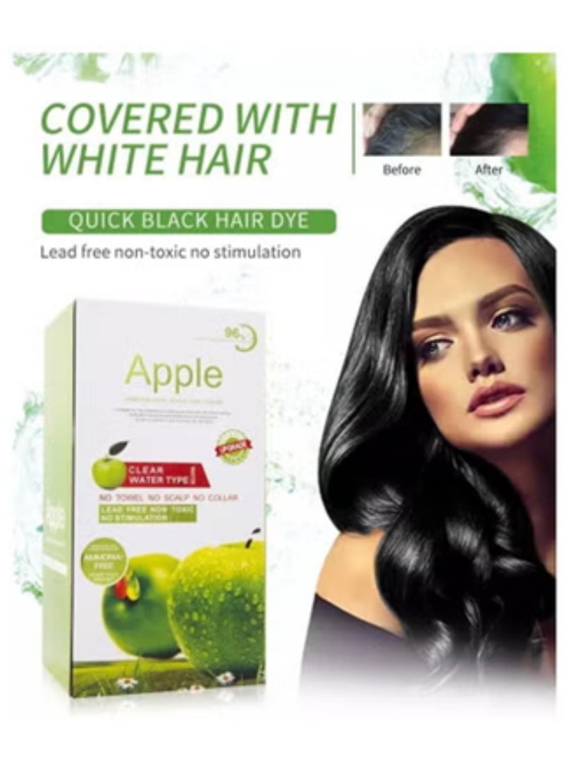 ابل  صبغة فاكهة التفاح خالية من الأمونيا 96 مستخلص كريم أسود 500+500مل - Image 2