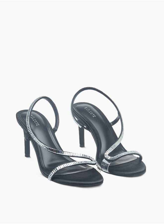 Celeste Womens Embellished Slip-On Sandals With Stiletto Heels  - Image 2