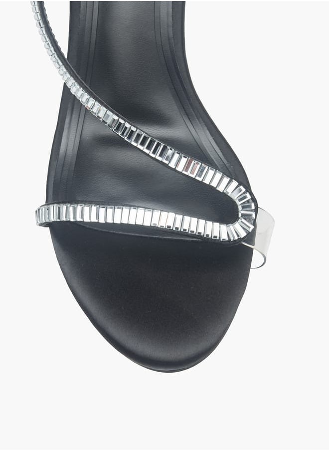 Celeste Womens Embellished Slip-On Sandals With Stiletto Heels  - Image 4