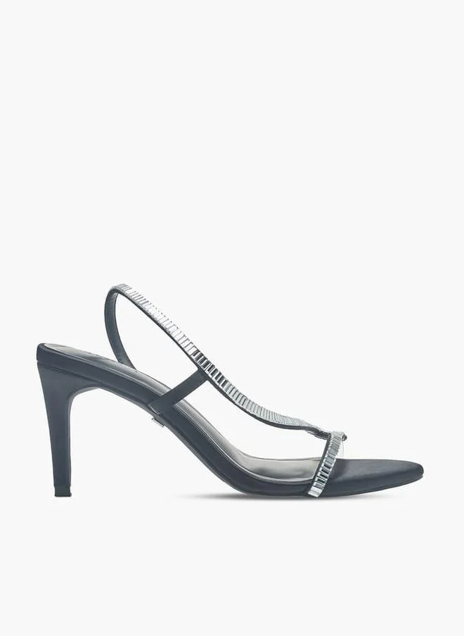 Celeste Womens Embellished Slip-On Sandals With Stiletto Heels Ramadan Collection