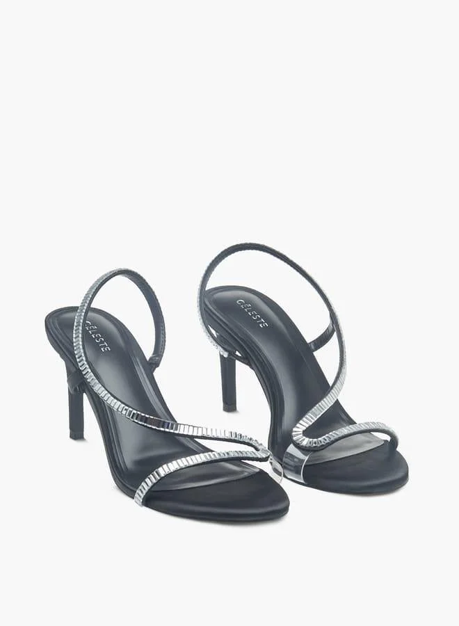 Celeste Womens Embellished Slip-On Sandals With Stiletto Heels Ramadan Collection