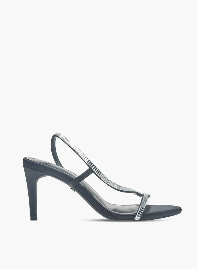 Celeste Womens Embellished Slip-On Sandals With Stiletto Heels Ramadan Collection