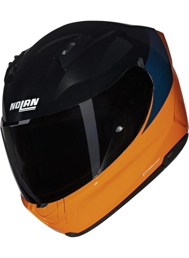 Nolan N60-6 VERNICIATURA SPECIALE ORANGE BLACK  DEEP BLUE GLOSSY  Helmet - Image 1