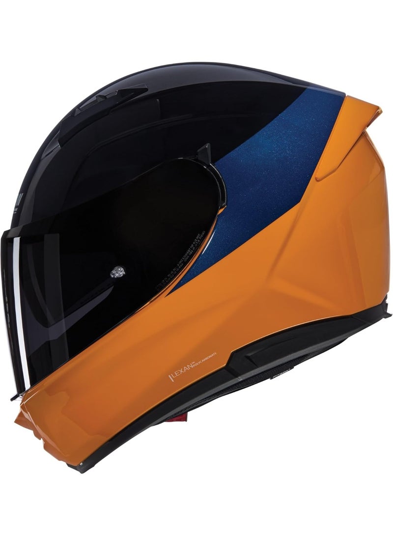 Nolan N60-6 VERNICIATURA SPECIALE ORANGE BLACK  DEEP BLUE GLOSSY  Helmet - Image 2