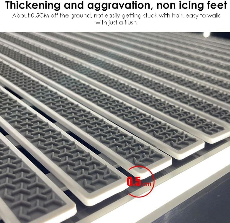 RichAxis PVC Anti Skid Mat For Bathroom Anti Slip Bathroom Mat Shower Area Anti Skid Mats With Suction Cups And Drain Holes For Bathtub Floor Mat (68X38 Cm,Grey) - Image 3