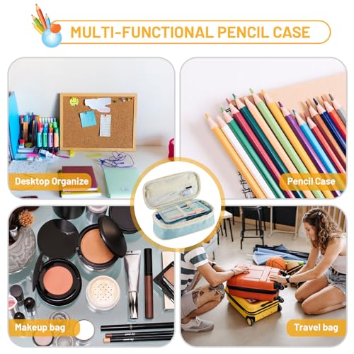 Sonuimy Large Capacity Pencil Case Pouch, Cute Aesthetic Big Capacity Zipper Pencil Cases Pen Portable Office Stationery Makeup Bag, Desk Organizer for College Adults Women Men- Purple - Image 5