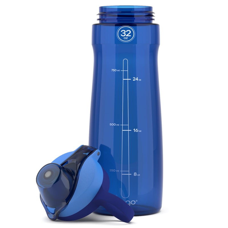 Pogo BPA-Free Tritan Plastic Water Bottle with Chug Lid, 32 Oz, Blue - Image 4