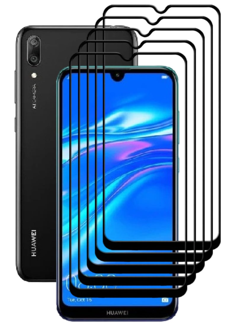 ACLIX 5 Pieces Antistatic ESD Dustproof Premium Quality High Definition Tempered Glass Screen Protector Designed For Huawei Y7 (2019) - Image 1