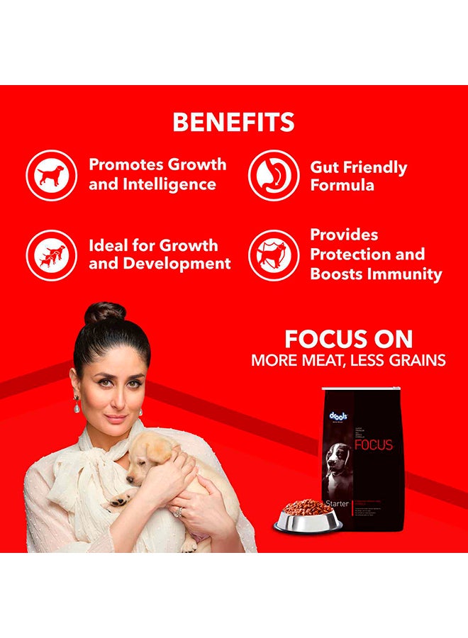 Drools Focus Premiun Starter Dry Dog Food  Chicken 1.2Kg - Image 2