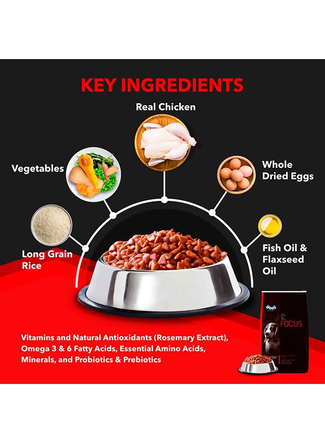 Drools Focus Premiun Starter Dry Dog Food  Chicken 1.2Kg - Image 3