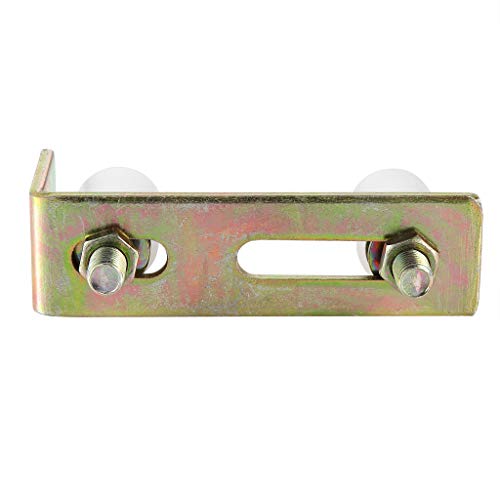 Skelang Slide Gate Guide Roller with L Post Bracket, Adjustable Dual Nylon Rollers Gate Assembly Support for Sliding Rolling Gates 2-5/16" Max Capacity - Image 4