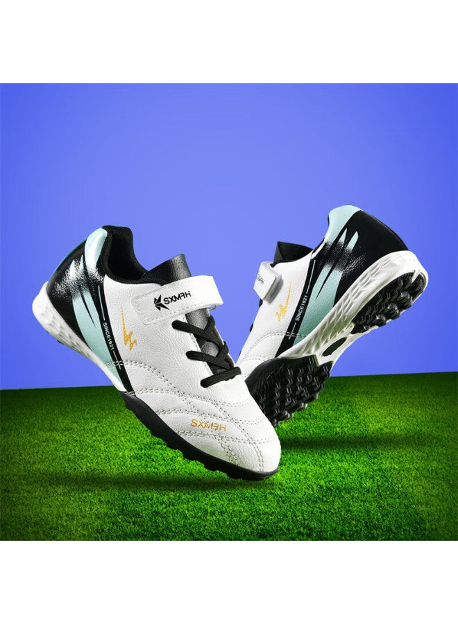 Shuangxing Children's Soccer Shoes, Big Kids Tf Turf Studs Velcro Training Shoes For Boys And Girls, Grass Youth Student Compeion Football Boots - Image 2