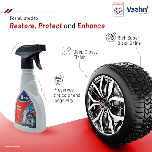 HP Vaahn Tyre Shine - 250 ml | Tyre Shiner for Car | Deep Gloss Finish | Long-Lasting Wet Look | UV Protection for Tyres | Tire Polish Spray for Car Detailing & Maintenance - Image 3