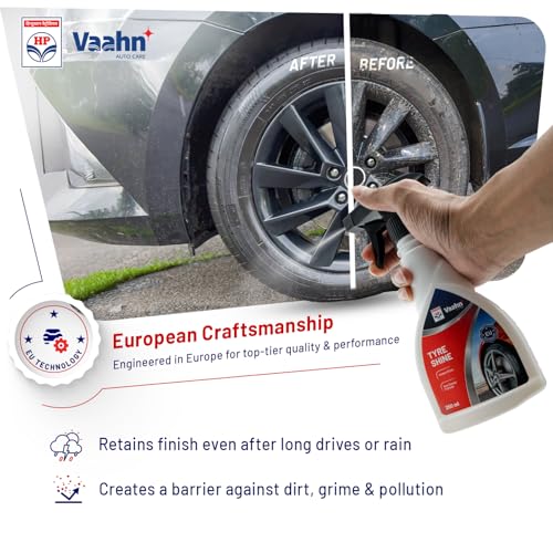 HP Vaahn Tyre Shine - 250 ml | Tyre Shiner for Car | Deep Gloss Finish | Long-Lasting Wet Look | UV Protection for Tyres | Tire Polish Spray for Car Detailing & Maintenance - Image 5