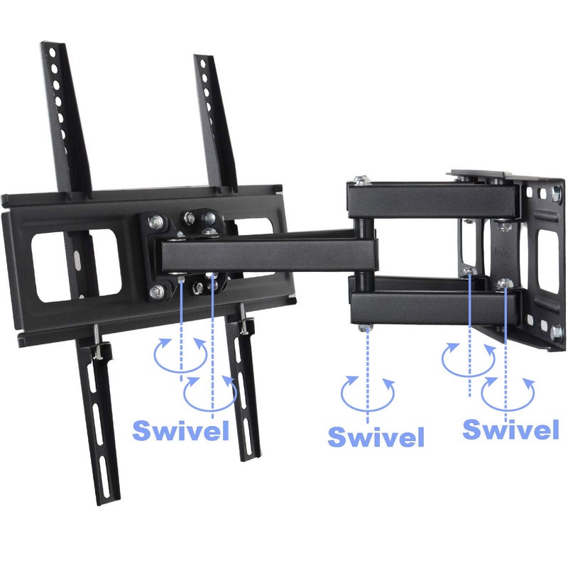 VideoSecu MW340B2 TV Wall Mount Bracket for Most 32-65 Inch LED, LCD, OLED, UHD Plasma Flat Screen TV, with Full Motion Tilt Swivel Articulating Dual Arms 14" Extend,400x400mm,100 LBS WR9 - Image 5