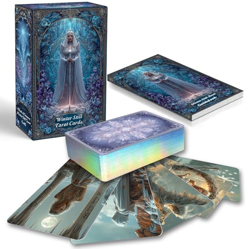 sishui Tarot Cards for Beginners with Guidebook Winter Still Tarot Deck 80 Oracle Tarot Cards 400 GSM Card Stock with Gilded Edges RiderWaite Based for Spiritual Guidance SelfDiscovery - Image 1