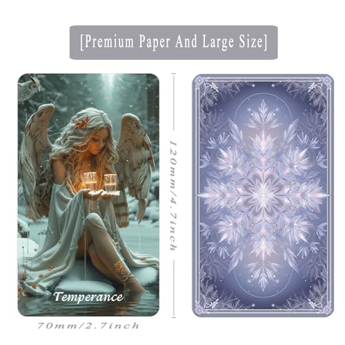 sishui Tarot Cards for Beginners with Guidebook Winter Still Tarot Deck 80 Oracle Tarot Cards 400 GSM Card Stock with Gilded Edges RiderWaite Based for Spiritual Guidance SelfDiscovery - Image 5