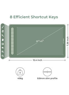 XP-PEN Deco LW Graphics Drawing Tablet 10x6 Inch Working Area Digital Pen Bluetooth Wireless Tablet with X3 Smart Chip Pen Tilt Function 8 Shortcut Keys  - Image 2