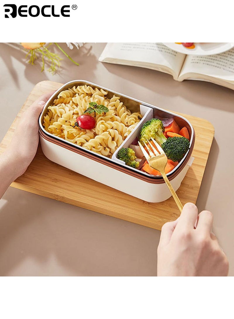 REOCLE Electric Lunch Box with Efficient Heating and Portable Design Stainless Steel Food Warmer for Student School Campus Use - Image 2