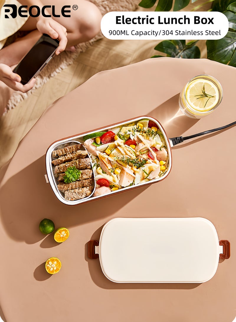 REOCLE Electric Lunch Box with Efficient Heating and Portable Design Stainless Steel Food Warmer for Student School Campus Use - Image 1